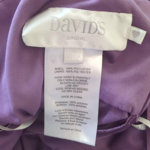 Davids Bridal Sz 18 Lavendar MOB MOG Dress Wedding Formal Romantic Chiffon Layer - Picture 4 of 6